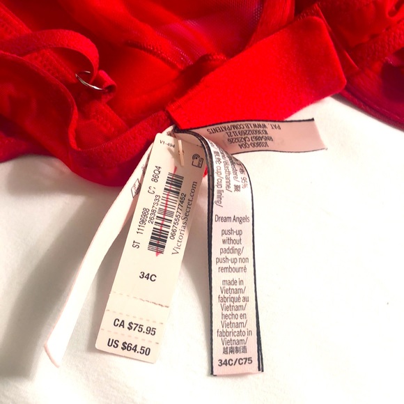 Victoria’s Secret Wicked Unlined Sheer Mesh & Bow Balconette Bra 34C NWT - Picture 6 of 6